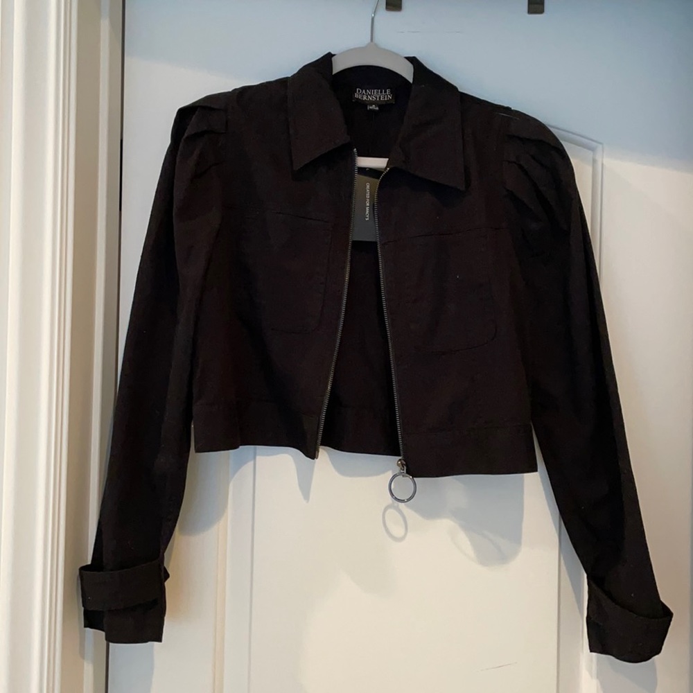 Danielle Bernstein Black Puffy Sleeve Jacket